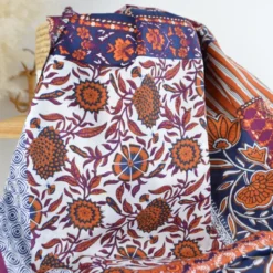 Tissu indien en voile de coton Samarit – Motif Patchwork