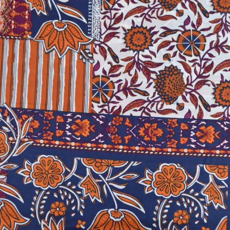 Tissu indien en voile de coton Samarit – Motif Patchwork