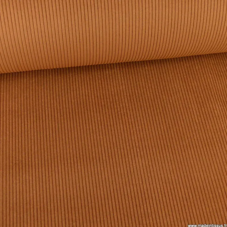 Tissu isolant thermique & occultant en velours grosses côtes Alberta - Camel