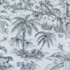 Tissu jacquard Daktari motif exotique d'inspiration Toile de Jouy
