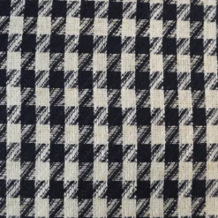 Tissu jacquard effet tweed motif pied-de-poule Bleu avec fil lurex doré