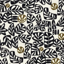 Tissu jacquard Galet Noir et blanc - Made in france