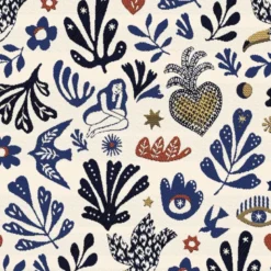 Tissu jacquard Mage bleu d'ameublement - made in france