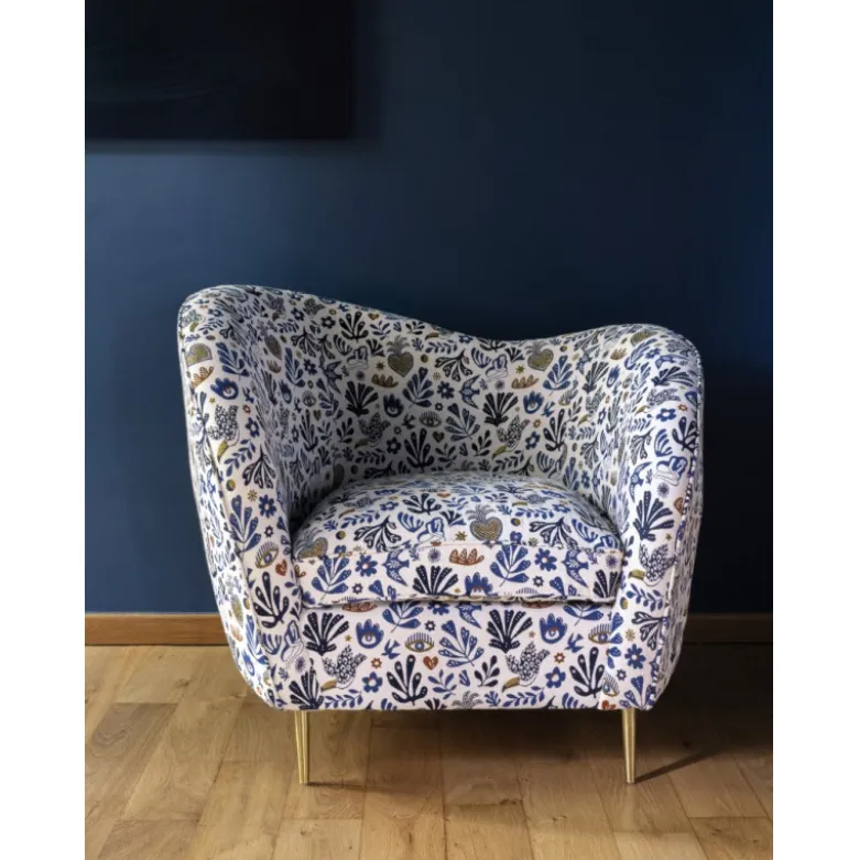 Tissu jacquard Mage bleu d'ameublement - made in france