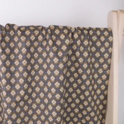 Tissu Jayco coton motif fleurs indiennes anthracite et Havane - OEKO TEX