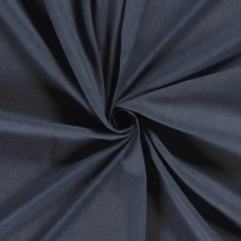 Tissu jean denim Fin et Souple en coton prélavé - bleu Indigo