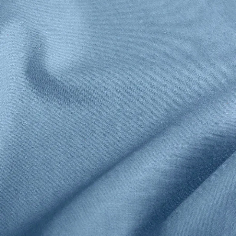Tissu jean denim Fin et Souple en coton prélavé - bleu clair
