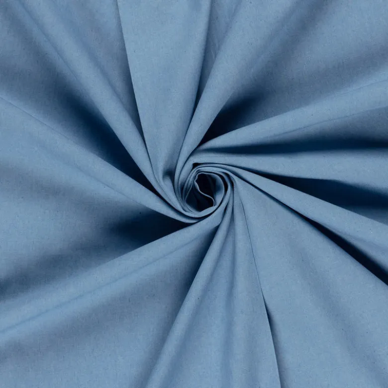 Tissu jean denim Fin et Souple en coton prélavé - bleu clair