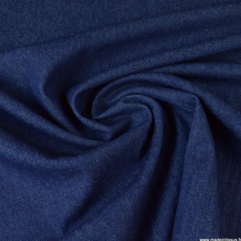 Tissu jean denim Lavé bleu foncé - OEKO TEX