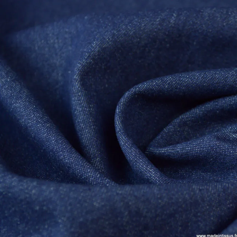 Tissu jean denim Lavé bleu foncé - OEKO TEX