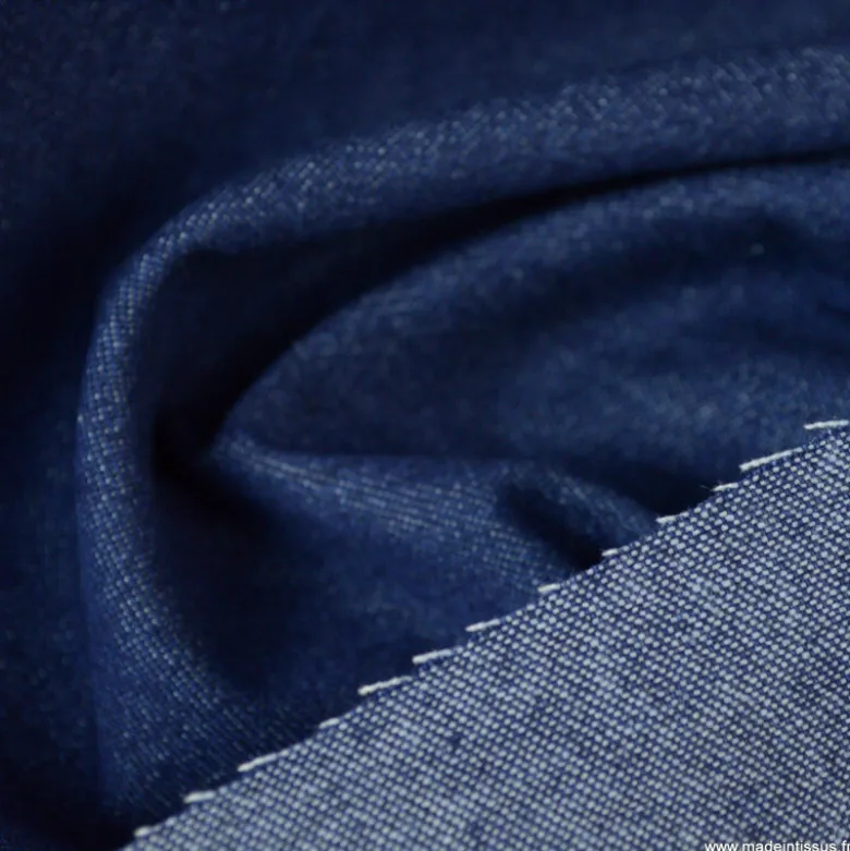 Tissu jean denim Lavé bleu foncé - OEKO TEX