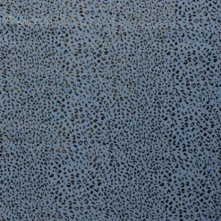 Tissu Jean fin motif Léopard doré fond bleu