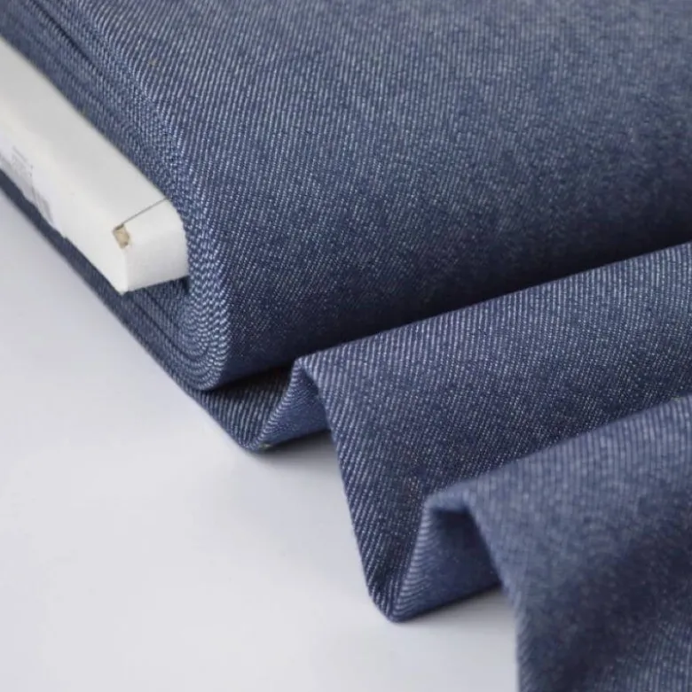 Tissu jean stretch coloris marine
