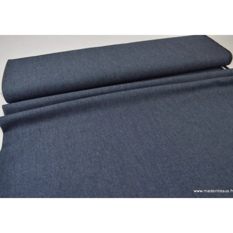 Tissu jean stretch coloris marine