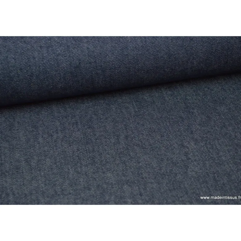 Tissu jean stretch coloris marine