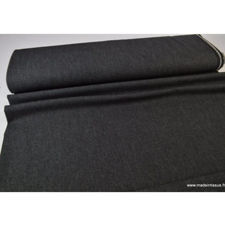 Tissu jean stretch coloris noir
