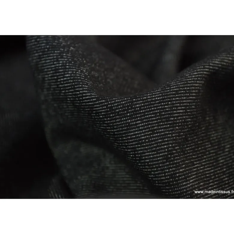 Tissu jean stretch coloris noir