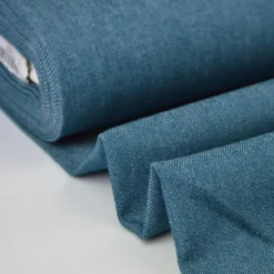 Tissu jean stretch coloris pétrole