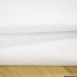 Tissu jersey ajouré maille pointelle coloris Blanc - OEKO TEX