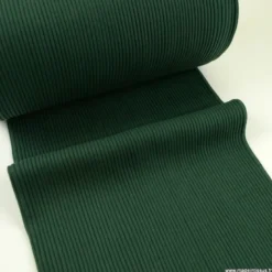Tissu jersey Bord-côte Tubulaire côtelé vert bouteille - oeko tex