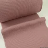 Tissu jersey Bord-côte Tubulaire côtelé Vieux rose - oeko tex