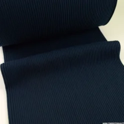 Tissu jersey Bord-côte Tubulaire côtelé Marine - oeko tex