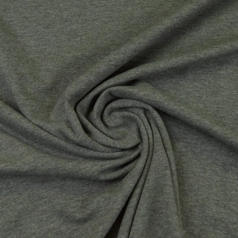 Tissu jersey chiné coloris gris foncé - OEKO TEX