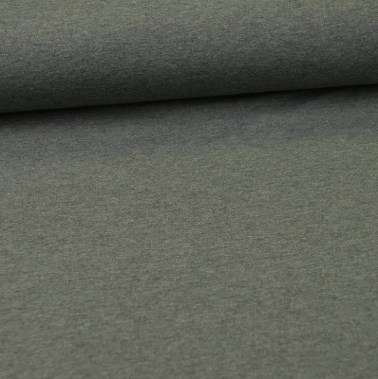 Tissu jersey chiné coloris gris foncé - OEKO TEX