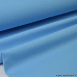 Tissu JERSEY coton elasthanne bleu - OEKO TEX