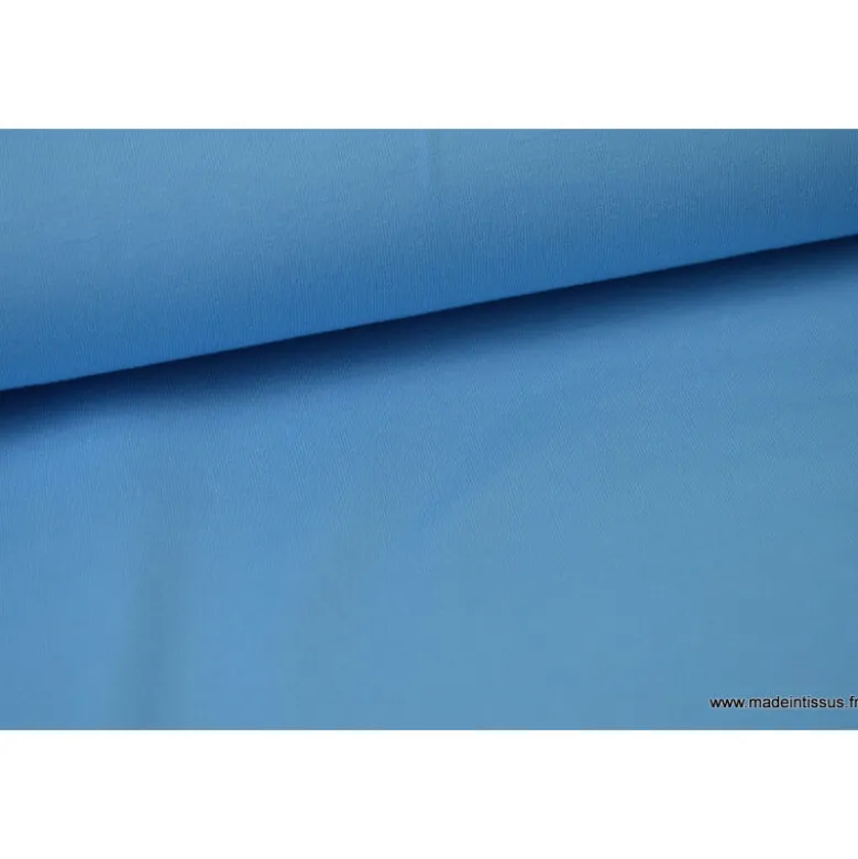 Tissu JERSEY coton elasthanne bleu - OEKO TEX