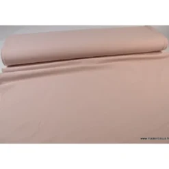 Tissu JERSEY coton elasthanne rose poudré - OEKO TEX