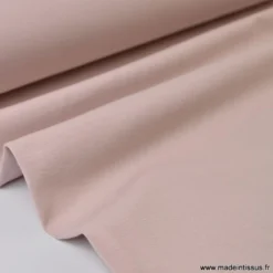 Tissu JERSEY coton elasthanne rose poudré - OEKO TEX