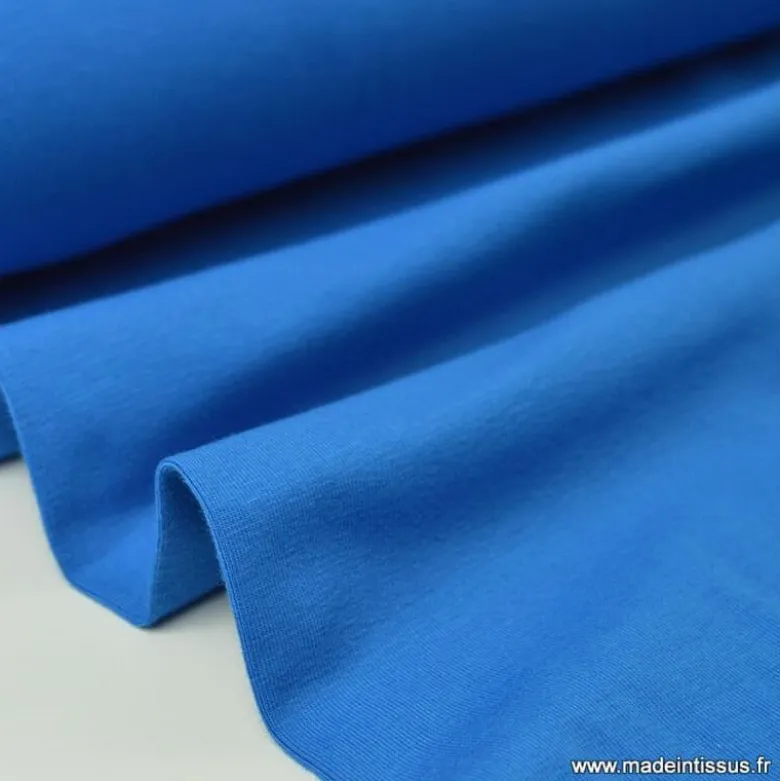 Tissu JERSEY coton elasthanne azur - OEKO TEX