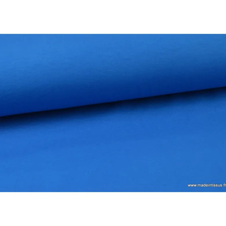 Tissu JERSEY coton elasthanne azur - OEKO TEX