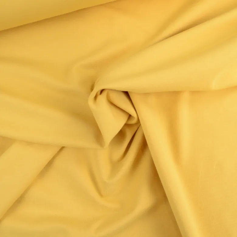 Tissu jersey coton élasthanne Ocre - OEKO TEX