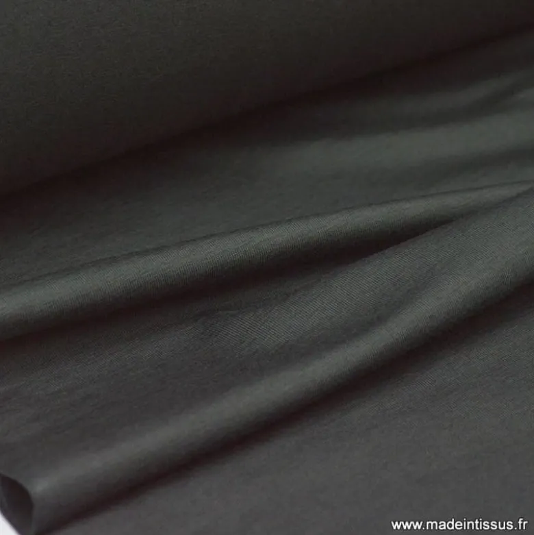 Tissu JERSEY coton élasthanne noir- OEKO TEX