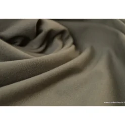 Tissu JERSEY coton élasthanne taupe - OEKO TEX