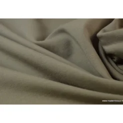 Tissu JERSEY coton élasthanne taupe - OEKO TEX