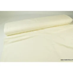 Tissu JERSEY coton élasthanne ivoire - OEKO TEX