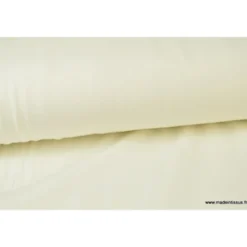 Tissu JERSEY coton élasthanne ivoire - OEKO TEX