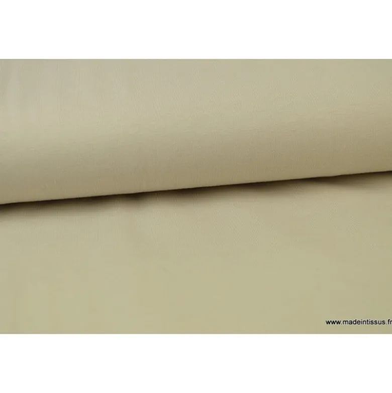 Tissu JERSEY coton élasthanne beige - OEKO TEX