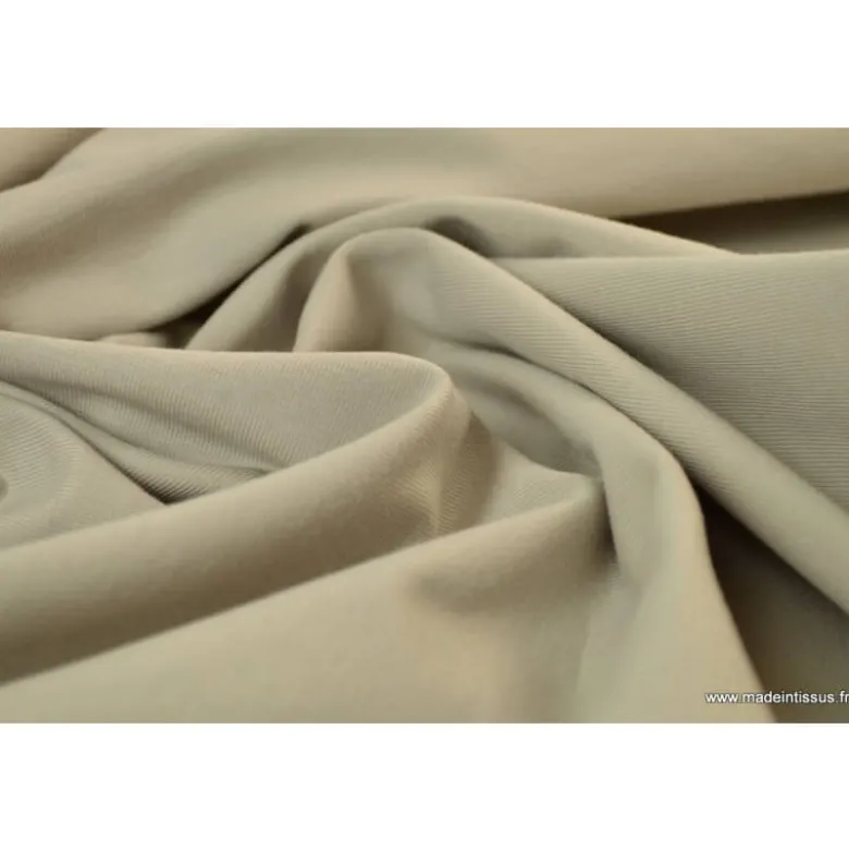 Tissu JERSEY coton élasthanne beige - OEKO TEX