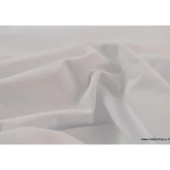 Tissu jersey coton élasthanne blanc - OEKO TEX