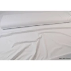 Tissu jersey coton élasthanne blanc - OEKO TEX