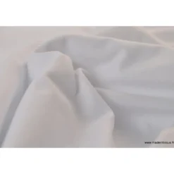 Tissu jersey coton élasthanne blanc - OEKO TEX