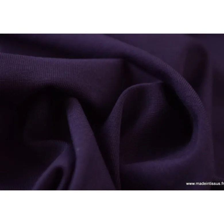 Tissu JERSEY coton élasthanne violet - OEKO TEX