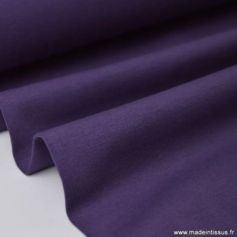 Tissu JERSEY coton élasthanne violet - OEKO TEX