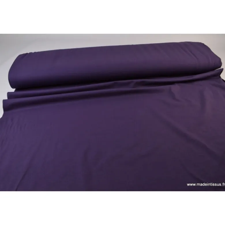 Tissu JERSEY coton élasthanne violet - OEKO TEX
