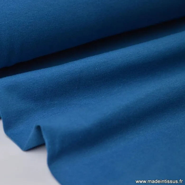 Tissu JERSEY coton élasthanne pétrole - OEKO TEX