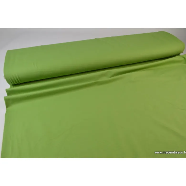 Tissu JERSEY coton élasthanne tilleul - OEKO TEX